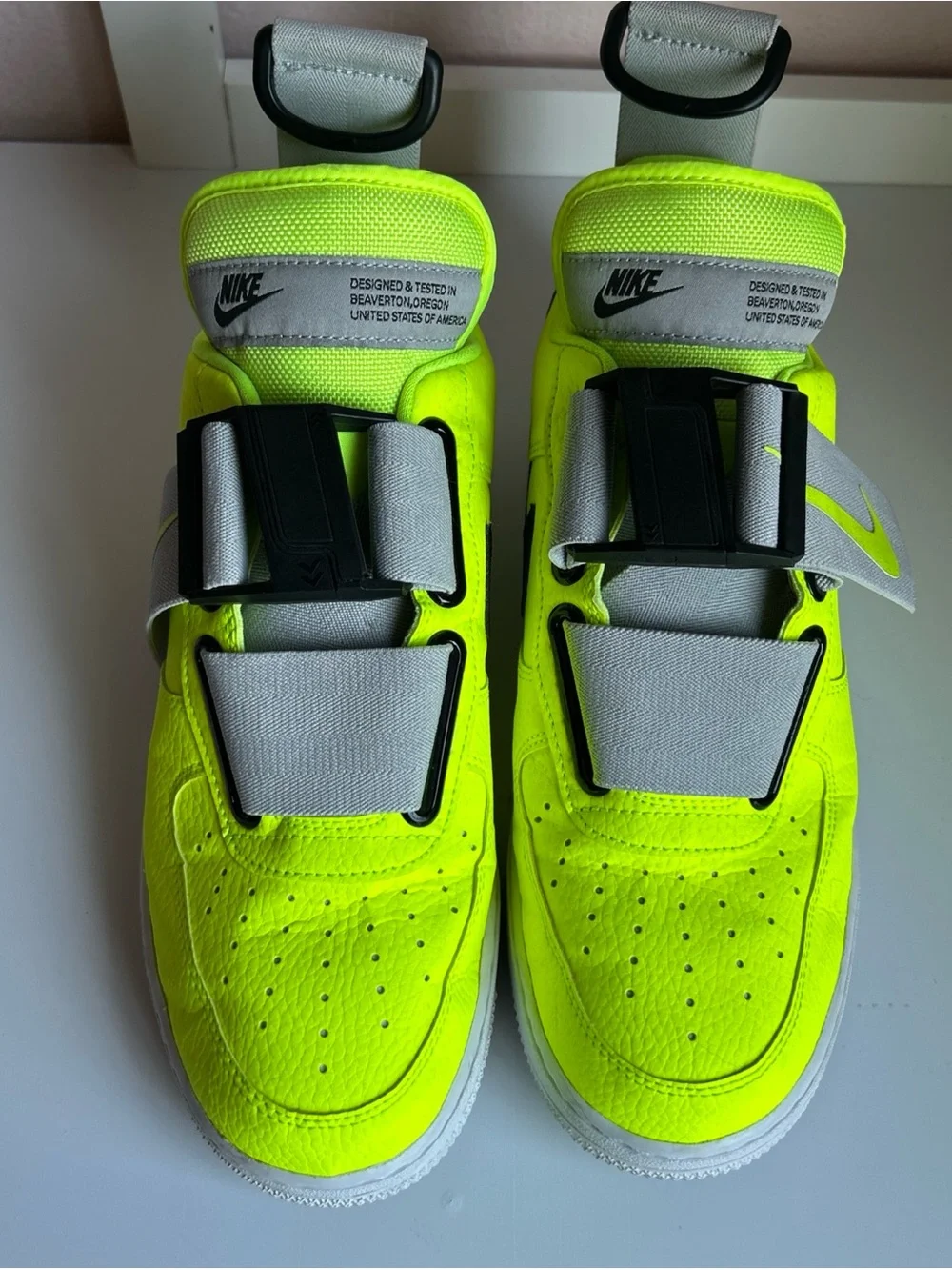 Nike Air Force 1 Utility Volt/Black Hook & Loop Sneakers | Men’s Size 8